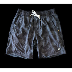 Vuori Kore Black Gray Speckle Lined Athletic Drawstring Gym Stretch Small Mens